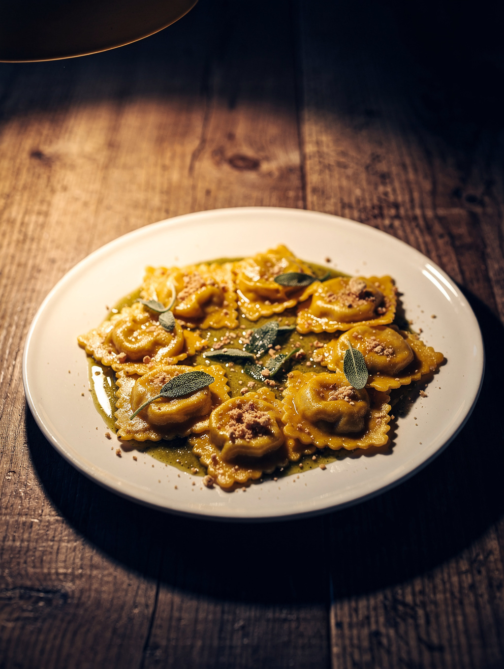 Ravioli di zucca con burro e salvia